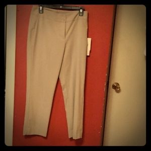 Tan Ankle-Length Slacks